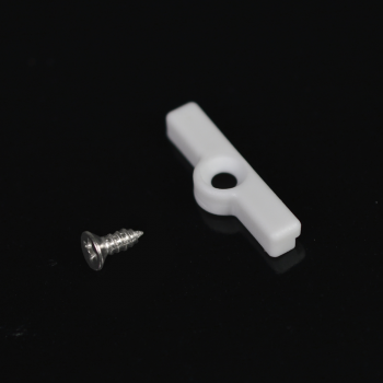 Заглушка дополнительного профиля «Твинс» с саморезом (Белый)