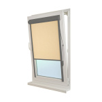 Рулонная штора «UNI 2» фурнитура Темно-серая. Ткань коллекции «Лазурь» Бежевый