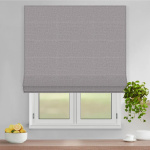 Римская штора черный подъемный механизм «Валенсия» Blackout Серый