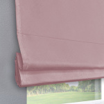 Римская штора черный подъемный механизм индивидуальный размер «Монро» Dim-out Пудра