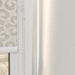 Рулонная штора «Мини» фурнитура Белая. Ткань коллекции «Эмволо» Жемчуг (компл. Besta)