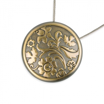 изображение клипса магнитная «ривьера» ø6 см для легкого и среднего веса штор с тросом 38 см на olexdeco.ru