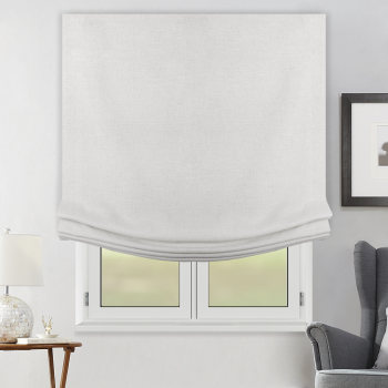 Римская штора Relax инд.размер «Лен» Молочно-кремовый (Вена мех. Белый)