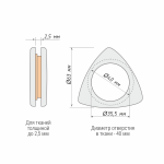 Люверсы «Треугольные» упак. 10 шт (35 ММ П616)