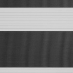 Рулонная штора «MGS День-Ночь» фурнитура Коричневая. Ткань коллекции «Соло» Темно-серый