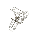 Центральный кронштейн «Levante» для рулонных штор ø44 мм 1 управление L=55 мм (Серый)