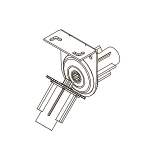 изображение центральный кронштейн «levante» для рулонных штор ø44 мм 1 управление l=55 мм на olexdeco.ru