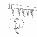Крючок французский «Улитка» упак. 100 шт (Черный)