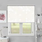 Рулонная штора «Toledo» ø28 фурнитура Белая. Ткань коллекции «Фрассино» Жемчуг