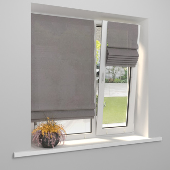 Римская штора «Тулон» индивидуальный размер «Lino» Серый