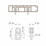 фото бегунок-ролик 8 мм с ушком упак. 100 шт в интернет-магазине Олексдеко