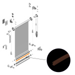 Уплотнитель отвеса рулонных штор, Коричневый