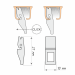 Стопор для профиля «Отель» Белый (Пластик)