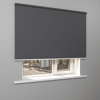 Рулонная штора «MGS» фурнитура Белая. Ткань коллекции «Плэин» Муссон (компл. Besta)