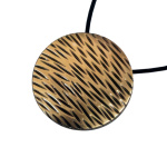 Клипса магнитная «Аванти» ø6 см для легкого и среднего веса штор на кожаном шнуре 38 см (А)