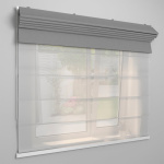 Римская штора «День-ночь» индивидуальный размер ткань «Монро» Dim-out Серый