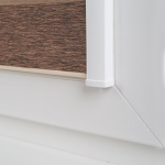 Рулонная штора «UNI 2 День-Ночь» фурнитура Белая. Ткань коллекции «Саванна» Шоколад