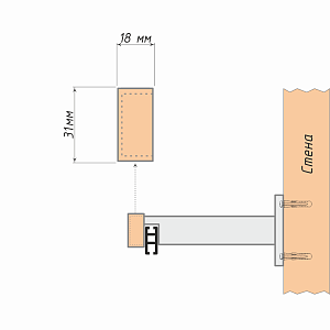 изображение заглушка для кронштейна «лайн» на olexdeco.ru