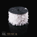 Бегунок на шнуре поворотный JN1 «Волна» шаг 60 мм широкий паз (Белый)