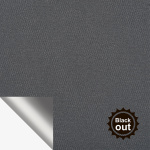 Ткань для рулонных штор коллекция «Плэин» Silver Blackout Муссон