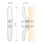 Держатель стеновой для намотки шнура (Прозрачный)