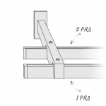 Двухрядный стеновой карниз для штор «Лайн» шлифованный никель (13х31 400)