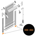 Заглушка нижняя для плоской направляющей UNI Besta Золотой дуб