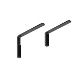 фото стеновой профильный карниз для штор «универсал» двухрядный черный в интернет-магазине Олексдеко