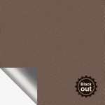 Ткань для рулонных штор коллекция «Плэин» Silver Blackout Какао