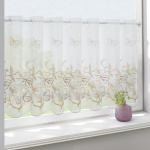 Штора-кафе «Butterfly» бежево-серый высота 45см (Ширина 311см)