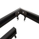 фото стеновой профильный карниз для штор «универсал» с прямыми поворотами к стене двухрядный черный в интернет-магазине Олексдеко