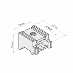 Кронштейн пластиковый 25 мм (Белый)
