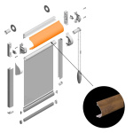 Кассета UNI алюминиевая L= 4 м Золотой дуб