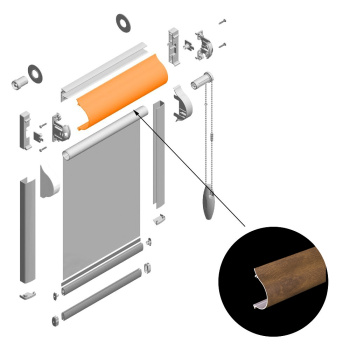 Кассета UNI алюминиевая L= 4 м Золотой дуб