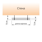 фото стеновой профильный карниз для штор «универсал» двухрядный черный в интернет-магазине Олексдеко