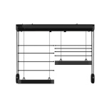 фото карниз для двойной римской шторы «мадрид» черный в интернет-магазине Олексдеко