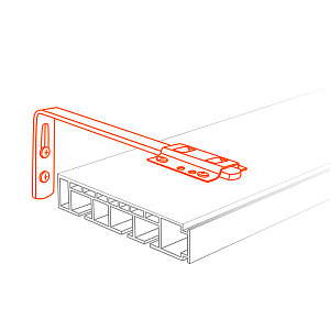 изображение кронштейн для потолочного карниза пвх с пластиной 250х60 мм на olexdeco.ru