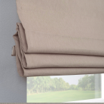 Римская штора белый подъемный механизм «Lino» Бежевый