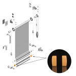 Заглушка для планки нижней стальной Z-образной (Золотой дуб)