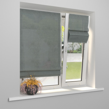 Римская штора «Тулон» индивидуальный размер «Лен» Мятный