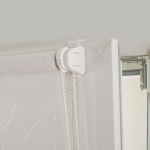 Рулонная штора «Мини» фурнитура Белая. Ткань коллекции «Одуванчик» Белый (компл. Besta)