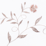 Штора-кафе «Romantik» персик с серым высота 45см (Ширина 298см)