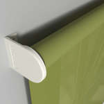 Рулонная штора «Moncada» ø38 фурнитура Белая. Ткань коллекции «Плэин» Фисташковый