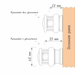 Карниз-кафе «Аризона» латунь (12 мм 55-85)