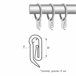 фото крючок французский усиленный «бреша» упак. 1000 шт в интернет-магазине Олексдеко