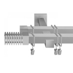 Двухрядный стеновой карниз для штор «Зебрано» (20 ХМ 200)