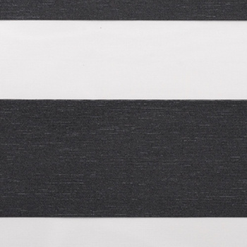 Рулонная штора «UNI 2 День-Ночь» фурнитура Темно-серая. Ткань коллекции «Саванна» Черный