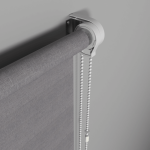 Рулонная штора «Стандарт» фурнитура Белая. Ткань коллекции «Тэсиро» Светло-серый