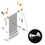 Комплект механизма для рулонной шторы «Мини» Besta (Белый)