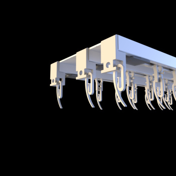 изображение трехрядный потолочный алюминиевый карниз на olexdeco.ru